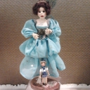 This is a OOAK Polymer Clay Fairy - with a little pinocchio