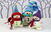 Snowmen Beginning Needle Felting: A Free Basic Class with Harlan 