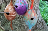 Wet Felting with a Resist: Birdhouse with Harlan