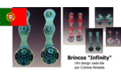 CraftArtEdu Brincos "Infinity" por Cristina Almeida