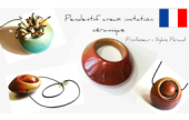 CraftArtEdu Sylvie Peraud Pendentif creux imitation ceramique
