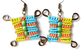 CraftArtEdu Sherri Stokey Cubist Macrame Earrings