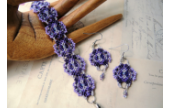 Hydrangeas Micro Macramé Bracelet and Earrings with Sherri Stokey