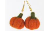 Pumpkin Earrings Beginning Needle Felting: A Free Basic Class with Harlan
