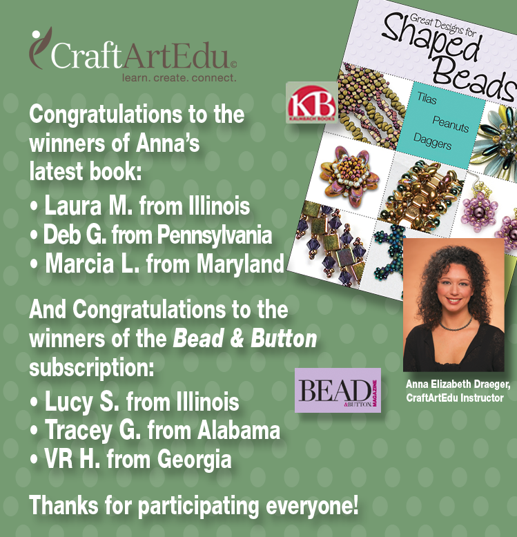 CraftArtEdu Bead&Button Contest Winners